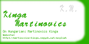 kinga martinovics business card